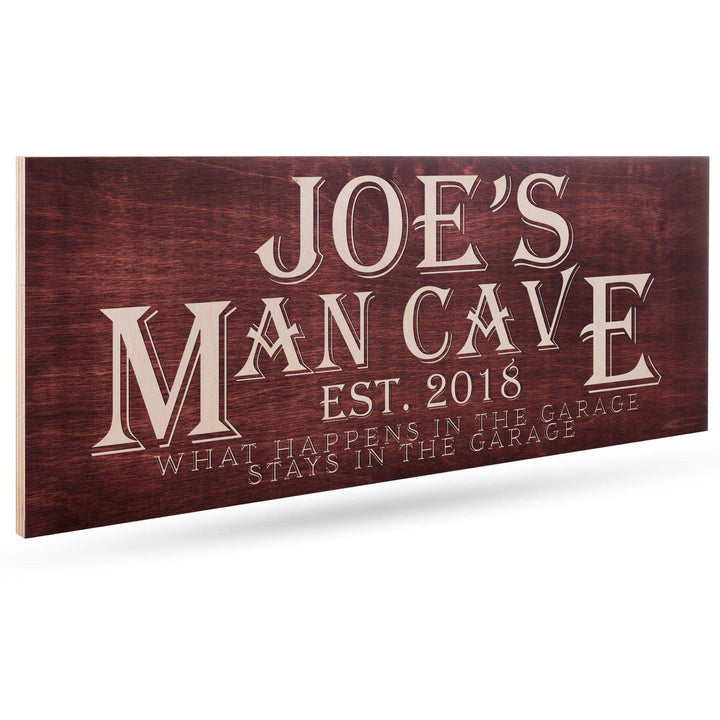 Man Cave Sign - Custom Wooden Sign, Personalized Man Cave Sign, Gift for Him - GiftShire