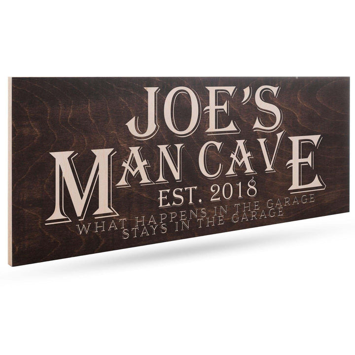 Man Cave Sign - Custom Wooden Sign, Personalized Man Cave Sign, Gift for Him - GiftShire
