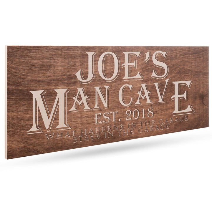 Man Cave Sign - Custom Wooden Sign, Personalized Man Cave Sign, Gift for Him - GiftShire