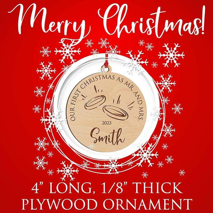 First Time Mr and Mrs Ornament - GiftShire