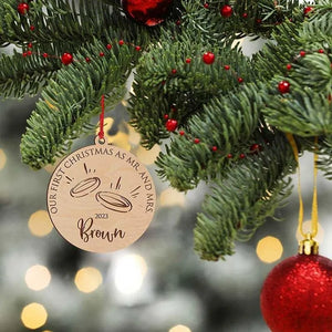First Time Mr and Mrs Ornament - GiftShire