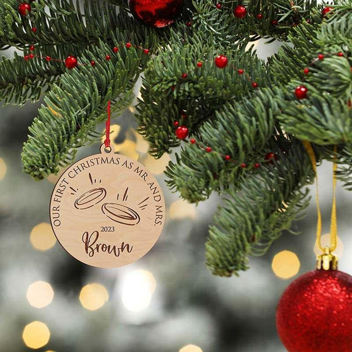 First Time Mr and Mrs Ornament - GiftShire
