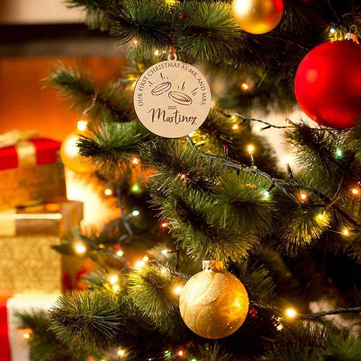 First Time Mr and Mrs Ornament - GiftShire