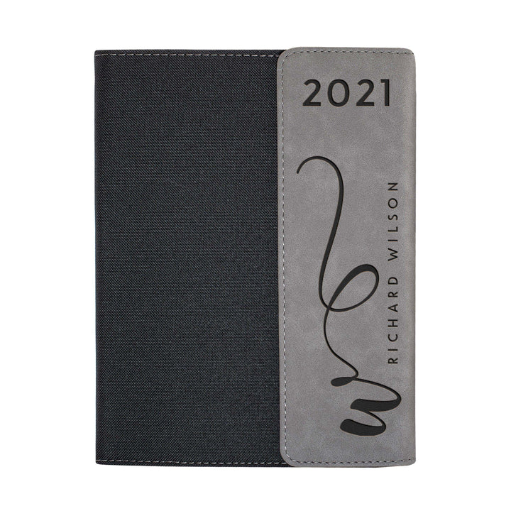 Personalized Business Padfolio - Canvas Notepad Holder with Magnetic Closure | B07V1KDZZP - D5 - GiftShire