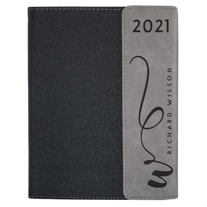 Personalized Business Padfolio - Canvas Notepad Holder with Magnetic Closure | B07V1KDZZP - D5 - GiftShire
