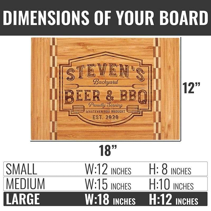 Personalized Dad Cutting Board, Christmas Gift for Dad, Gift for Him - GiftShire