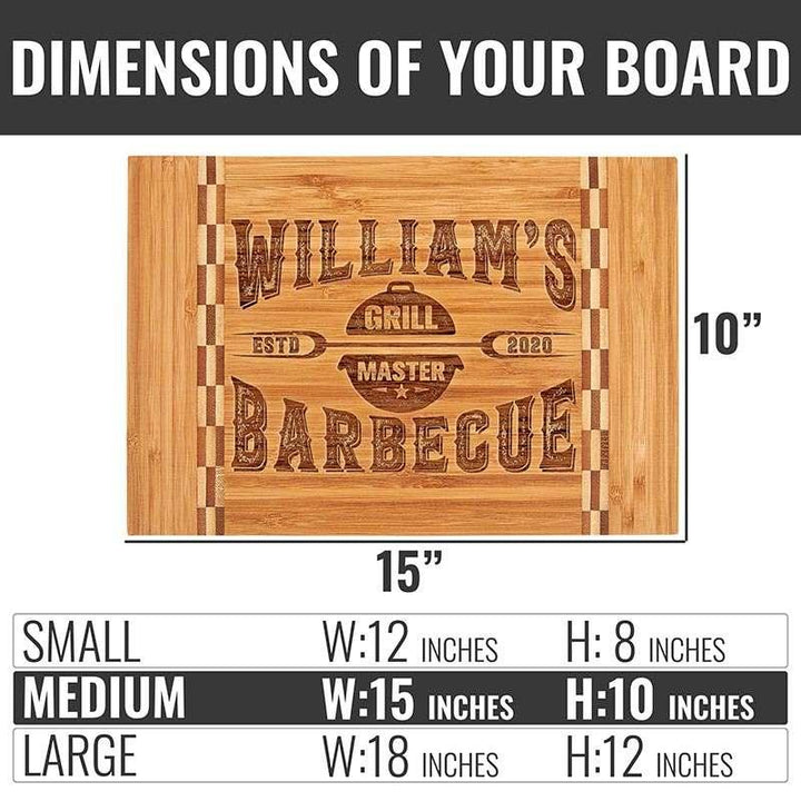 Personalized Dad Cutting Board, Christmas Gift for Dad, Gift for Him - GiftShire