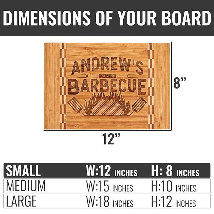 Personalized Dad Cutting Board, Christmas Gift for Dad, Gift for Him - GiftShire