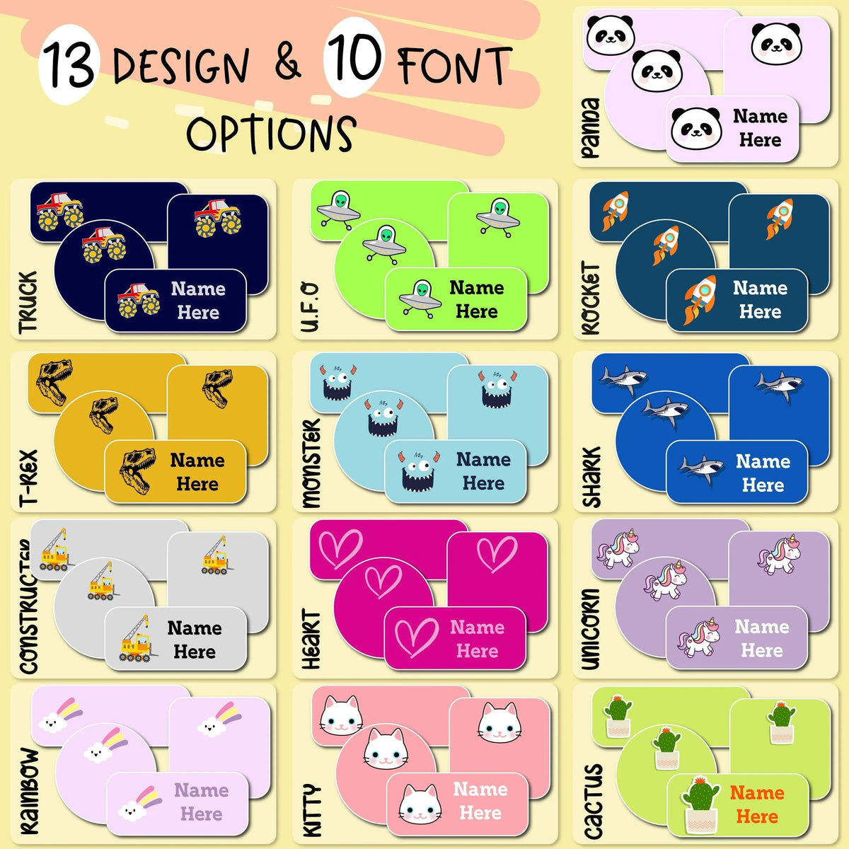 Personalized Daycare Labels for Kids, Custom Name Stickers Kids Labels - GiftShire