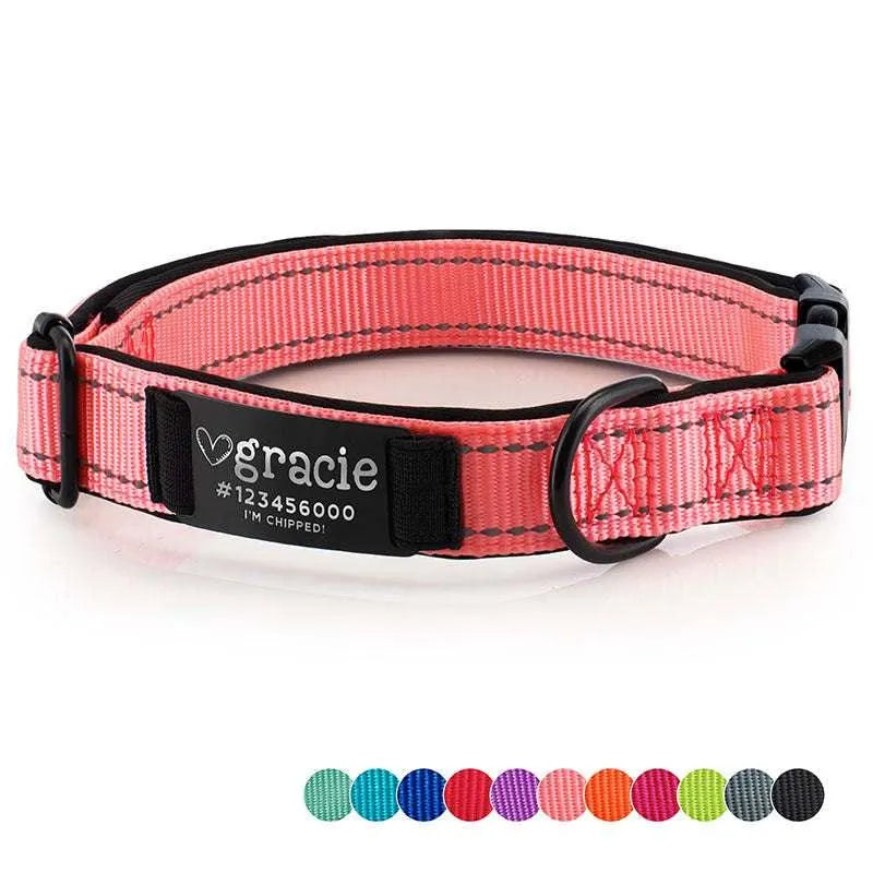 Dog Collar Personalized, Dog Collar with Name and Phone Number, Pet Collar - GiftShire
