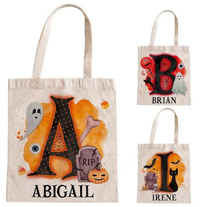 Personalized Halloween Tote Bag for Kids, Custom Trick or Treat Bag - GiftShire