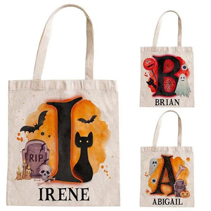 Personalized Halloween Tote Bag for Kids, Custom Trick or Treat Bag - GiftShire