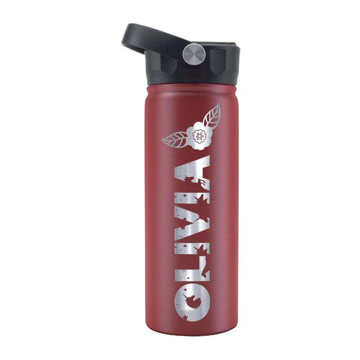 Custom Water Bottle for Children , Back to School, Kids - Personalized Kids Water Bottle | B099655G2Q - ICON&FONT - GiftShire