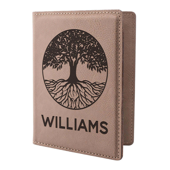 Personalized Passport Holder - Custom Leather Passsport Case - Traveler Gifts | B07KY9Y8LC - D16 - GiftShire