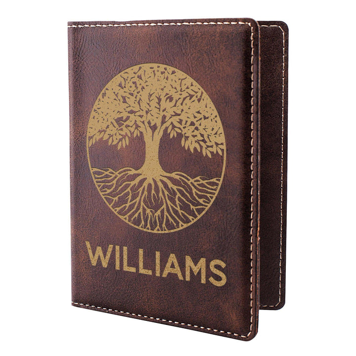 Personalized Passport Holder - Custom Leather Passsport Case - Traveler Gifts | B07KY9Y8LC - D16 - GiftShire