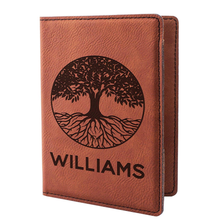 Personalized Passport Holder - Custom Leather Passport Cover - GiftShire