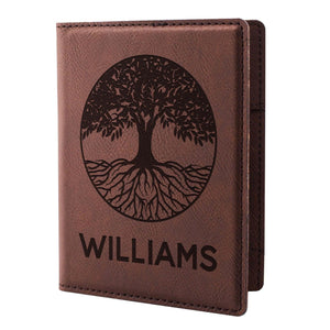 Personalized Passport Holder - Custom Leather Passport Cover - GiftShire