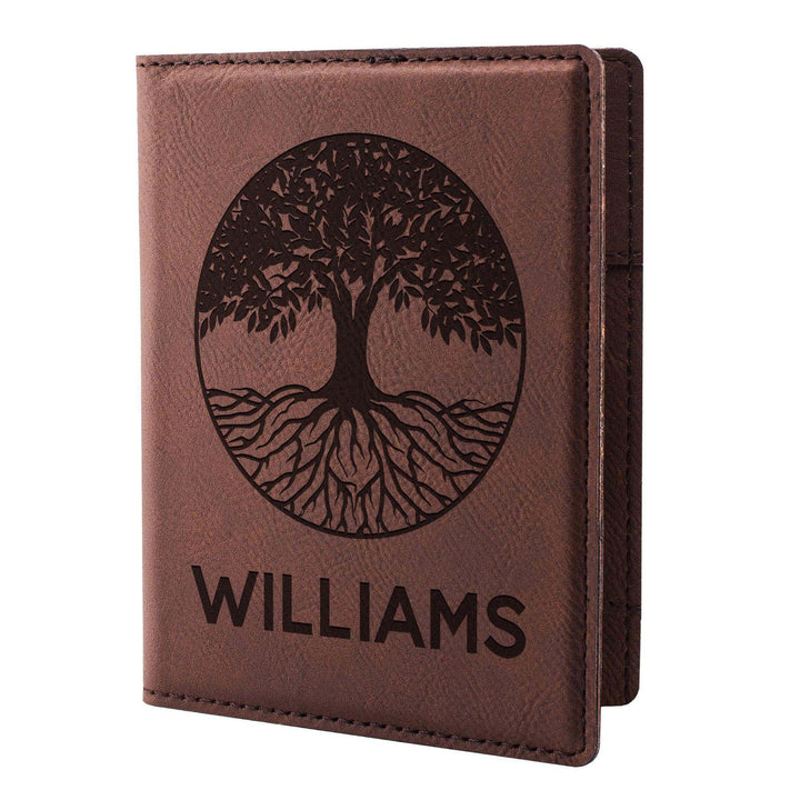 Personalized Passport Holder - Custom Leather Passport Cover - GiftShire