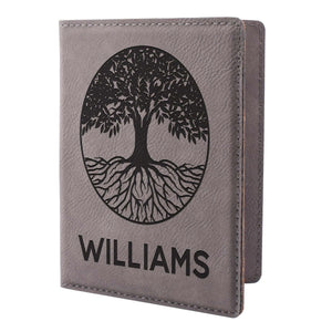 Personalized Passport Holder - Custom Leather Passport Cover - GiftShire