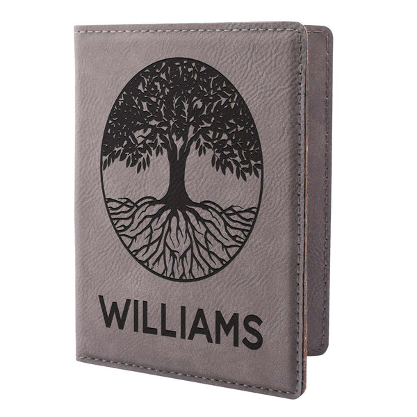 Personalized Passport Holder - Custom Leather Passport Cover - GiftShire