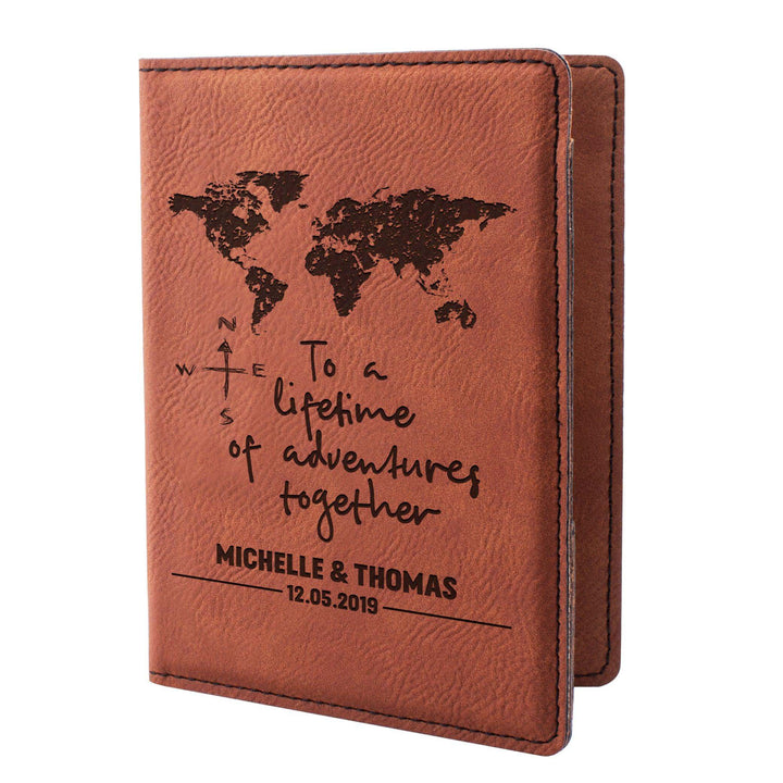 Personalized Passport Holder - Custom Leather Passsport Case - Traveler Gifts | B07Q241BZ2 - D7 - GiftShire