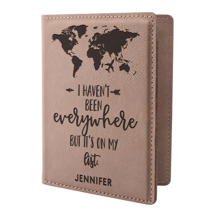 Personalized Passport Holder - Custom Leather Passsport Case - Traveler Gifts | B08GLZXQJ8 - D1 - GiftShire