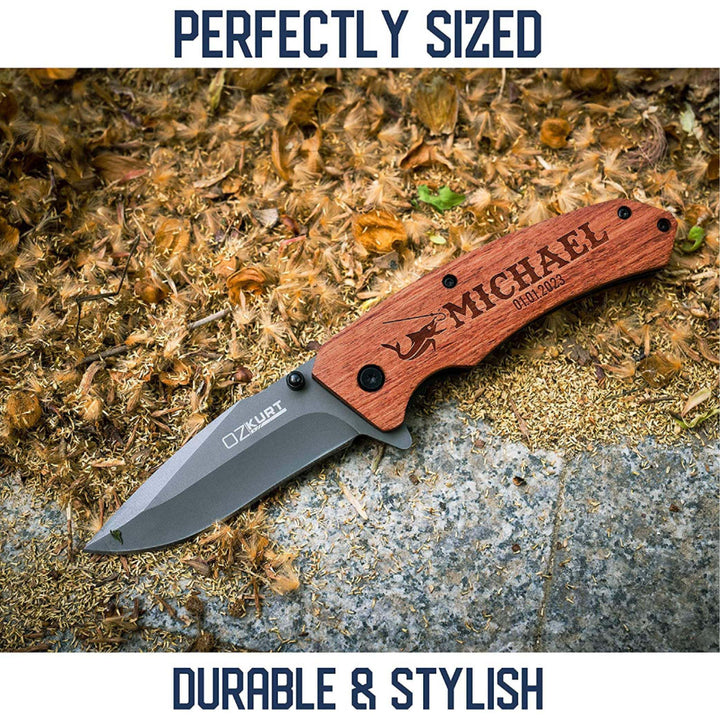 Personalized Pocket Knife With Name And Icon - Custom Engraved Pocket Knives | B0919SF5TQ - NAME&ICON - GiftShire