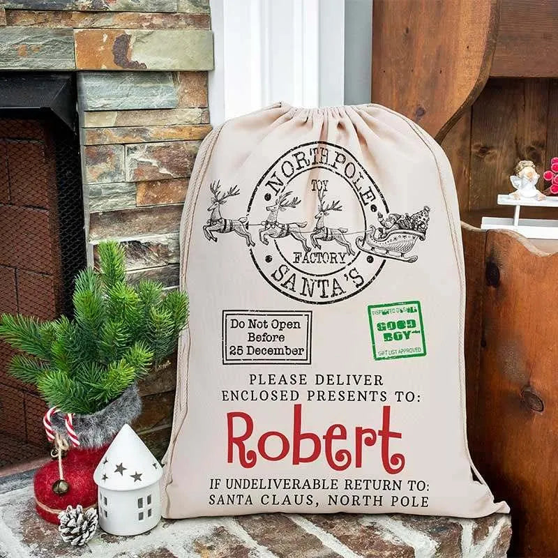 Custom Christmas Santa Sack - GiftShire