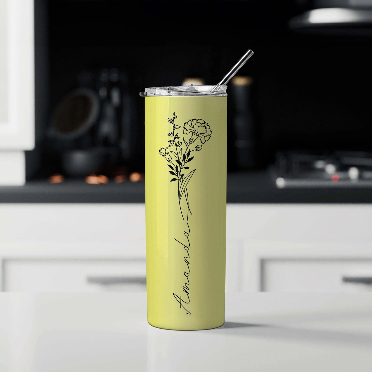 Birth Flower Stainless Tumbler - GiftShire