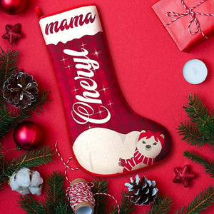 Polar Bear Family Christmas Stocking - GiftShire