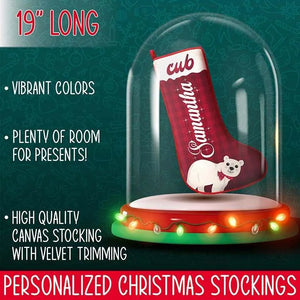 Polar Bear Family Christmas Stocking - GiftShire