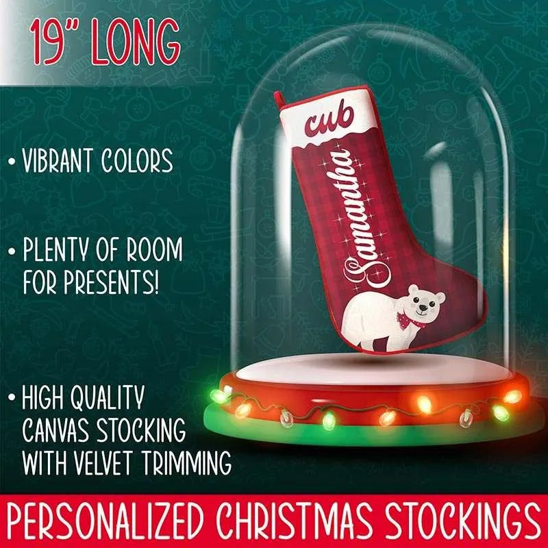 Polar Bear Family Christmas Stocking - GiftShire