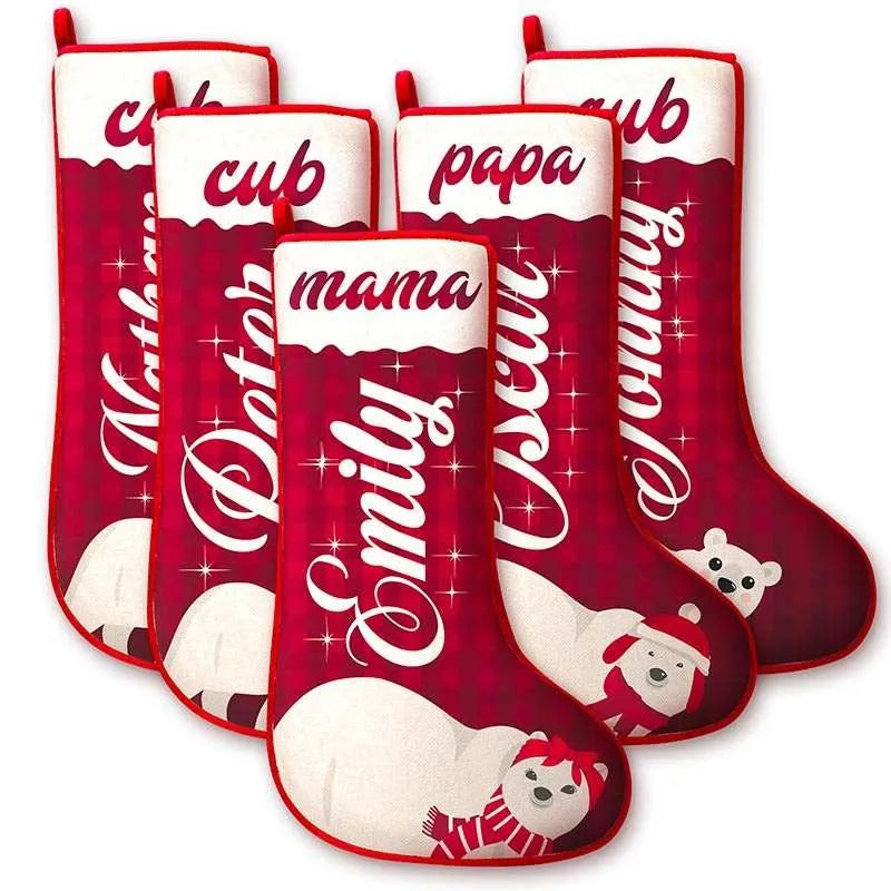 Polar Bear Family Christmas Stocking - GiftShire