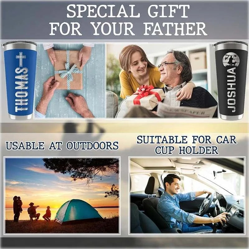 Custom Engraved Tumbler Gift - Icon of Father's Day - GiftShire