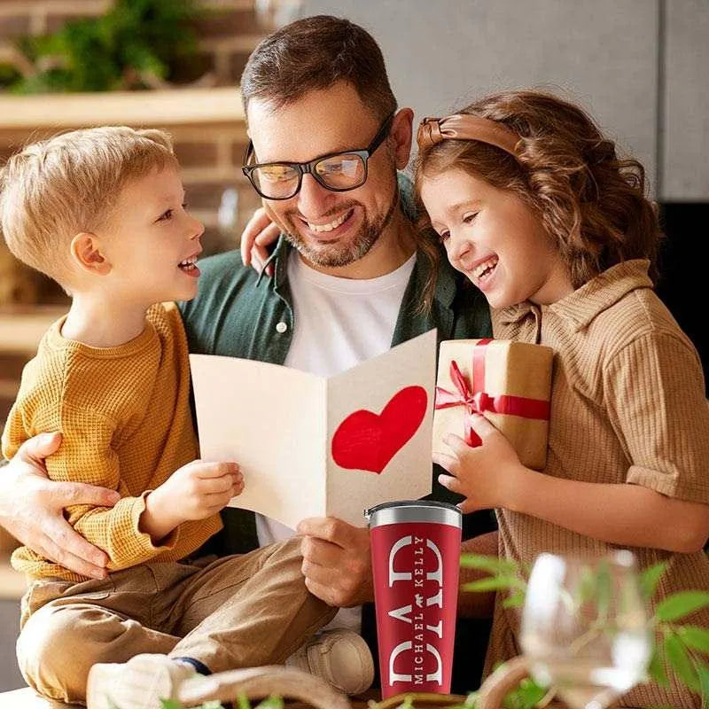 Custom Dad Tumbler with Children's Names - GiftShire