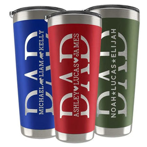 Custom Dad Tumbler with Children's Names - GiftShire