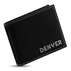 Personalized Wallet For Men - Custom Engraved Leather Wallet, Gift for Him - GiftShire