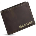 Personalized Wallet For Men - Custom Engraved Leather Wallet, Gift for Him - GiftShire