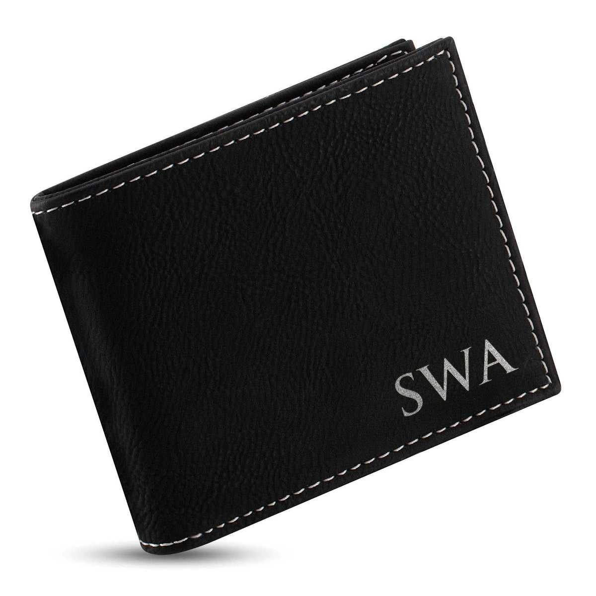 Personalized Leather Wallet, Custom Initial Wallet, Gift for Men - GiftShire