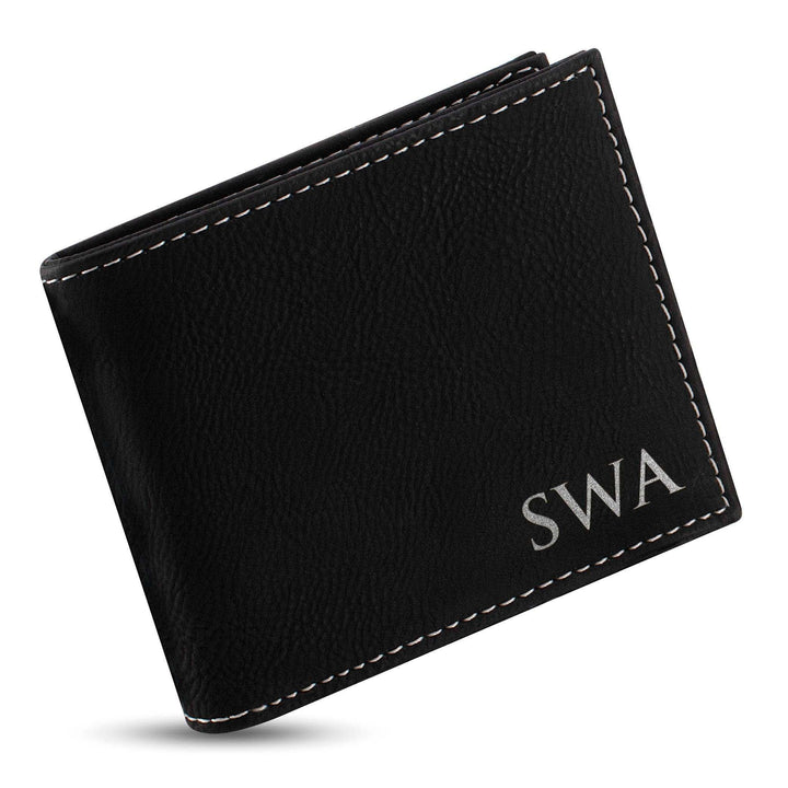 Personalized Leather Wallet, Custom Initial Wallet, Gift for Men - GiftShire
