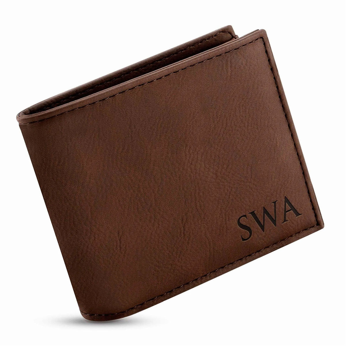 Personalized Leather Wallet, Custom Initial Wallet, Gift for Men - GiftShire