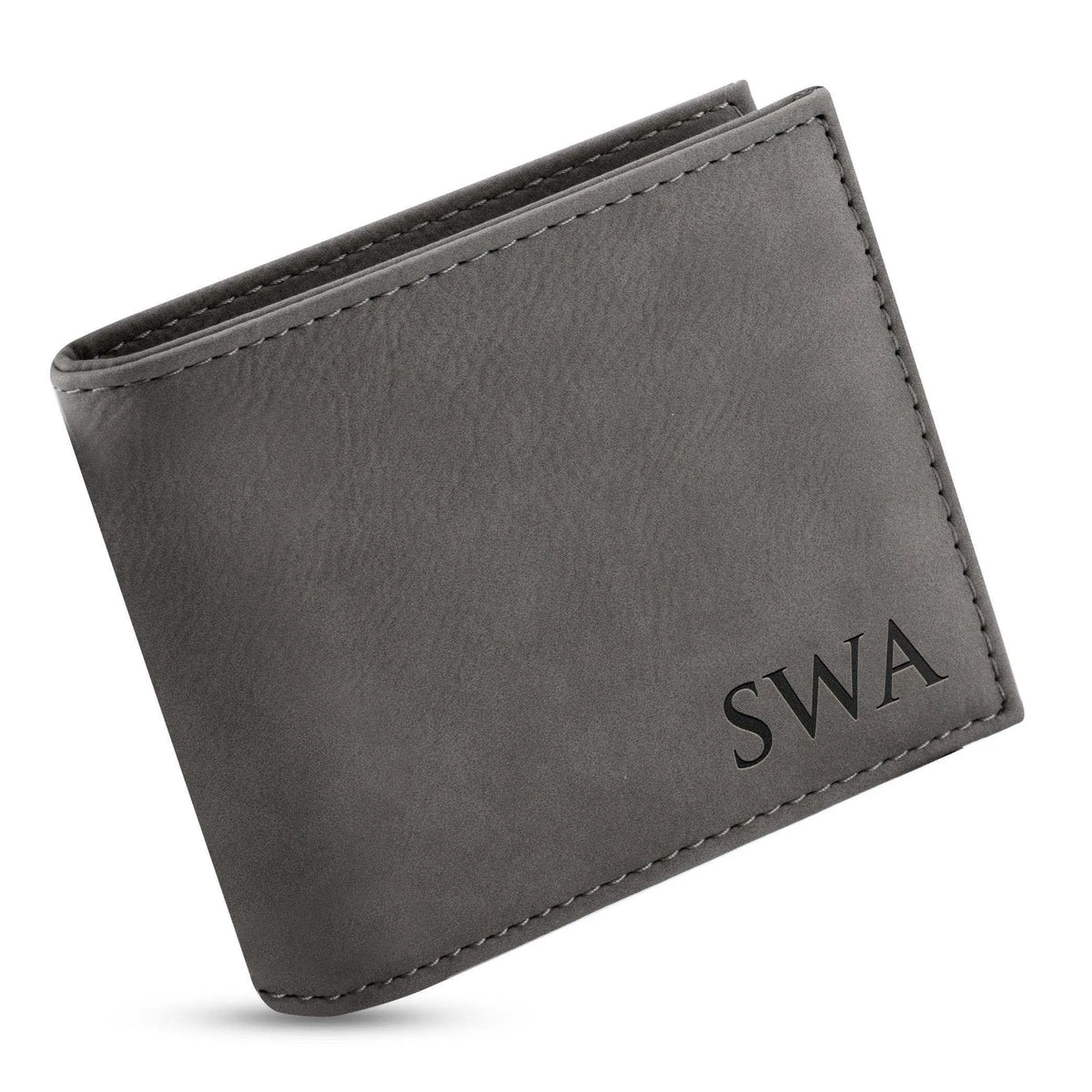 Personalized Leather Wallet, Custom Initial Wallet, Gift for Men - GiftShire