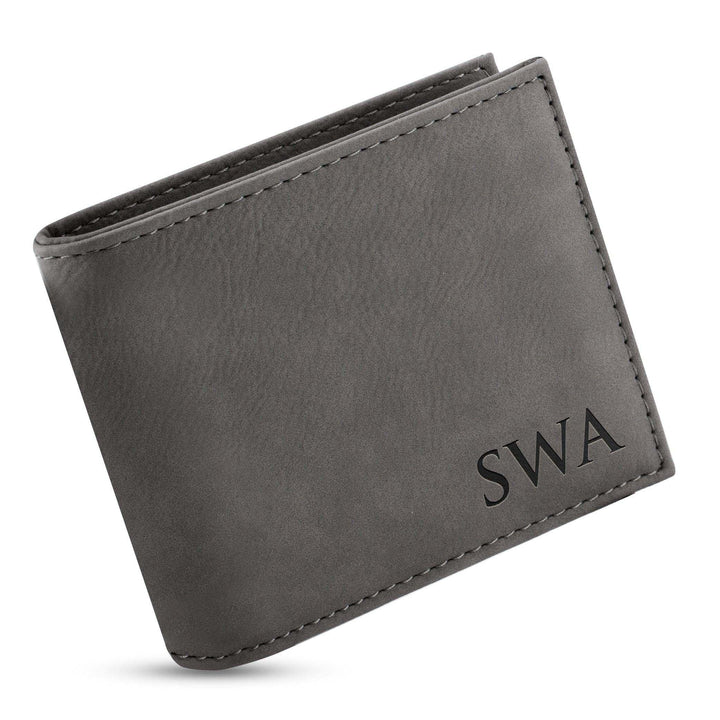 Personalized Leather Wallet, Custom Initial Wallet, Gift for Men - GiftShire