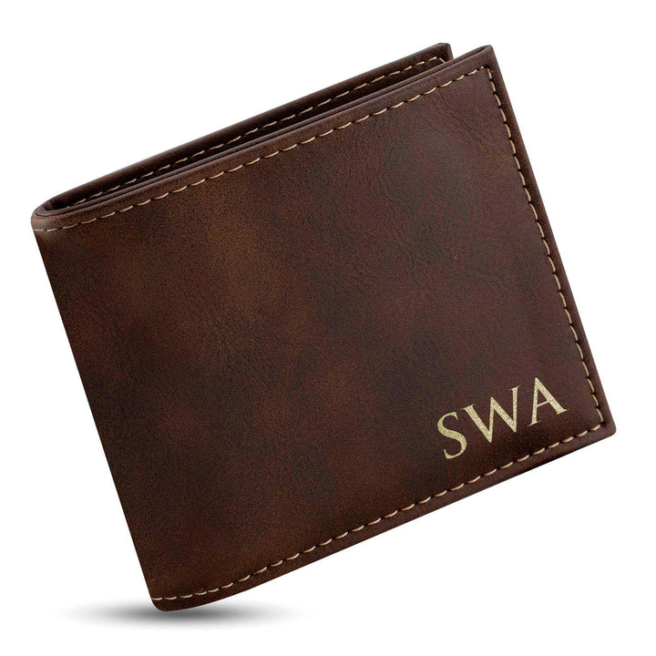 Personalized Leather Wallet, Custom Initial Wallet, Gift for Men - GiftShire