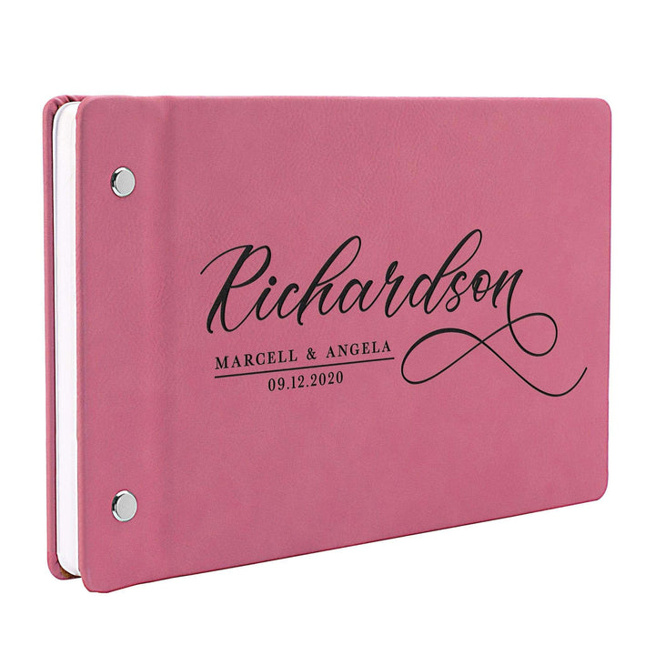 Personalized Wedding Guest Book - Custom Leather Guest Book, Wedding Gift - GiftShire