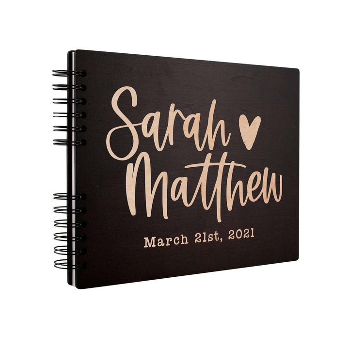 Personalized Wedding Guest Book- Custom Hearted - Name Design Guest Book - GiftShire