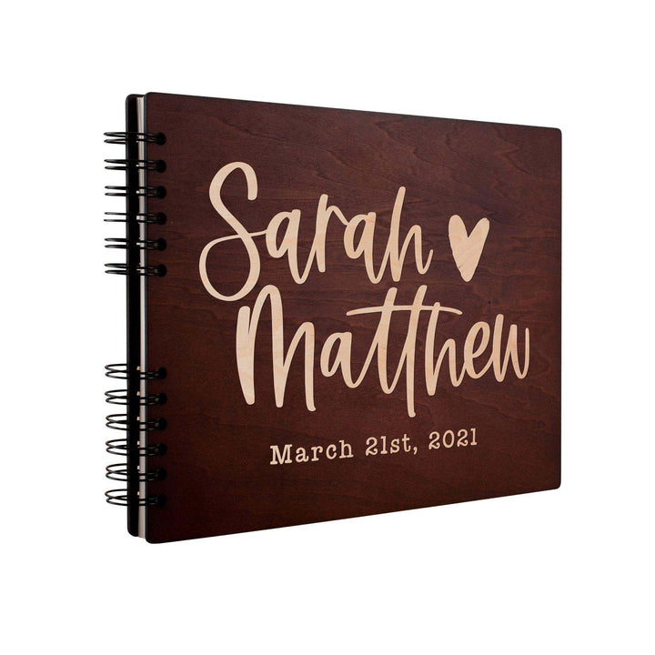 Personalized Wedding Guest Book - Rustic Wedding Registry Book with Name, Date | B0943XHNDK - D2 - GiftShire