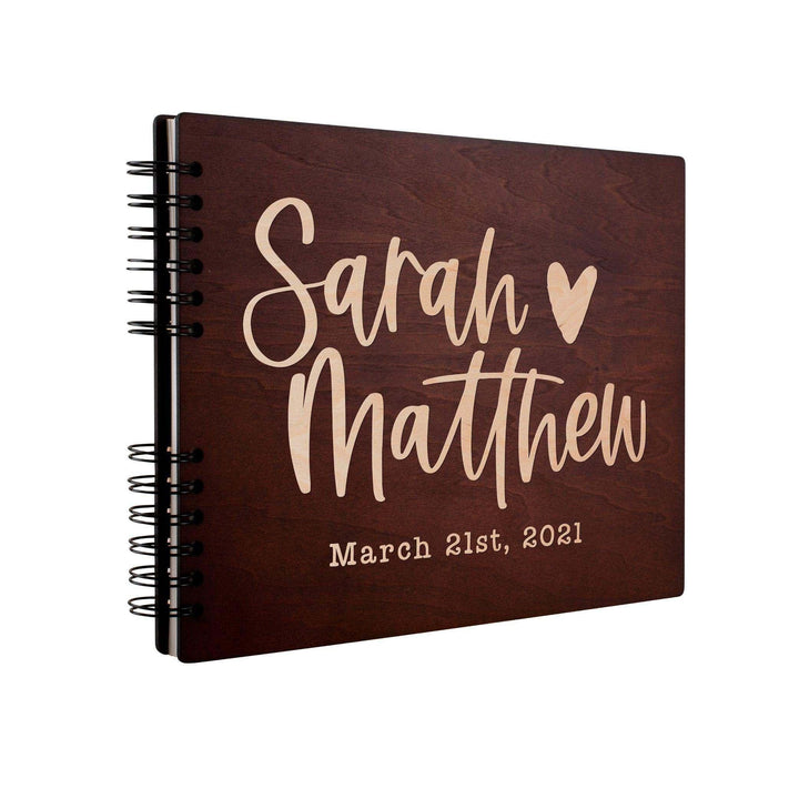 Personalized Wedding Guest Book- Custom Hearted - Name Design Guest Book - GiftShire