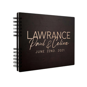 Personalized Wedding Guest Book - Custom Wooden Guest Book with Names, Wedding Gift - GiftShire