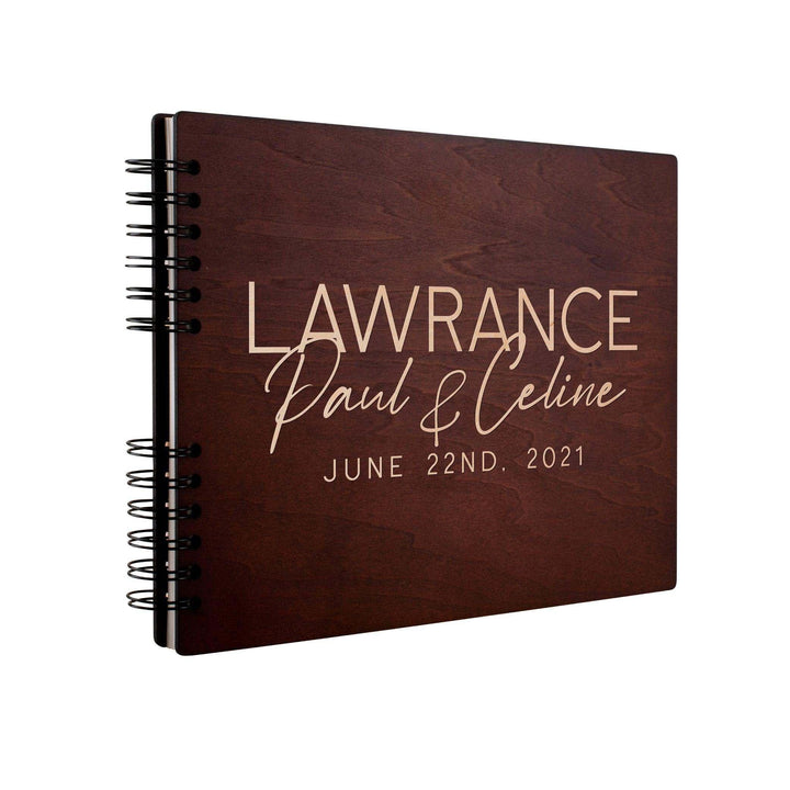 Personalized Wedding Guest Book - Custom Wooden Guest Book with Names, Wedding Gift - GiftShire